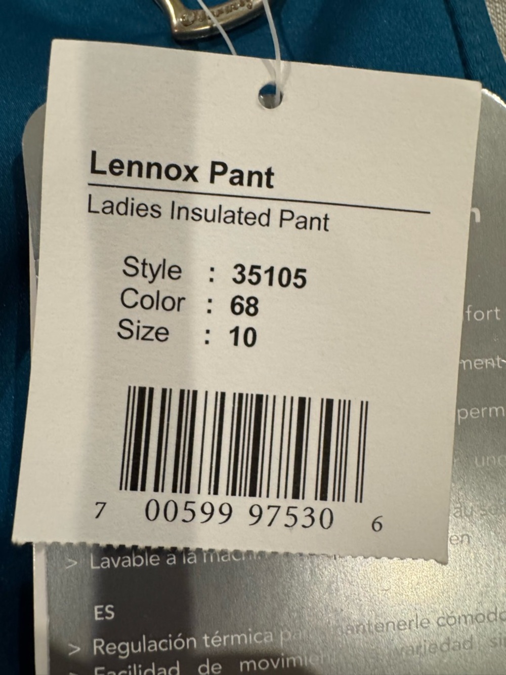 Obermeyer Teal Blue Waterproof Ski Pants - Picture 7 of 8